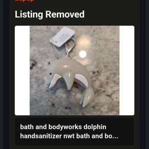 DOLPHIN Bath and Body works keychain for hand sanitizer